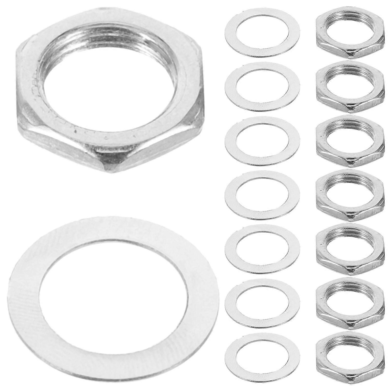 10 Sets Guitar Nut Hexagonal Screw 6.35mm Electric Guitar Replaceable Part