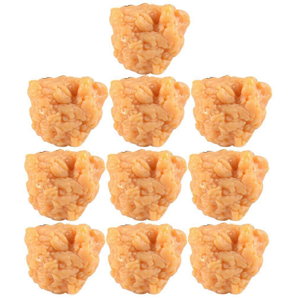 10Pcs Simulated Chicken Popcorn Fried Chicken Nuggets Props Small Chicken Nuggets Models