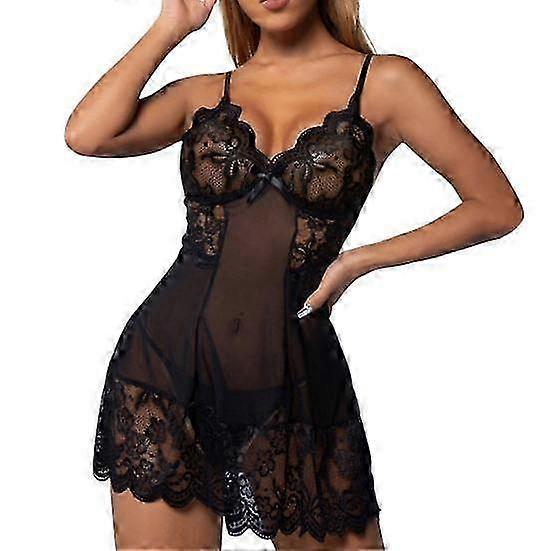 Femmes Chemise De Nuit Tendance Col En V Transparent Femmes Nuisette Fleur Broderie Femmes Nuisette Robe de Nuit Pour Dormir