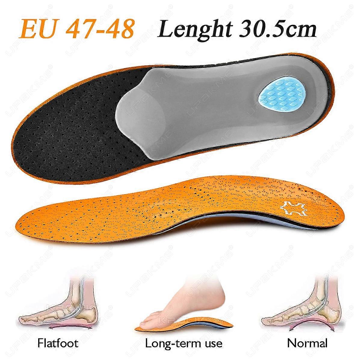 Leather Orthopedic Insole Orthotic Arch Support Antibacterial