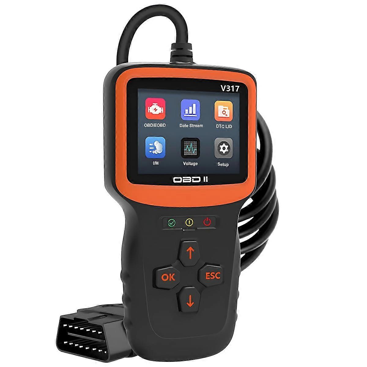 Car OBD2 Scanner Diagnostic Tool, Vehicle Check Engine Fault Code Readers, Data Clear