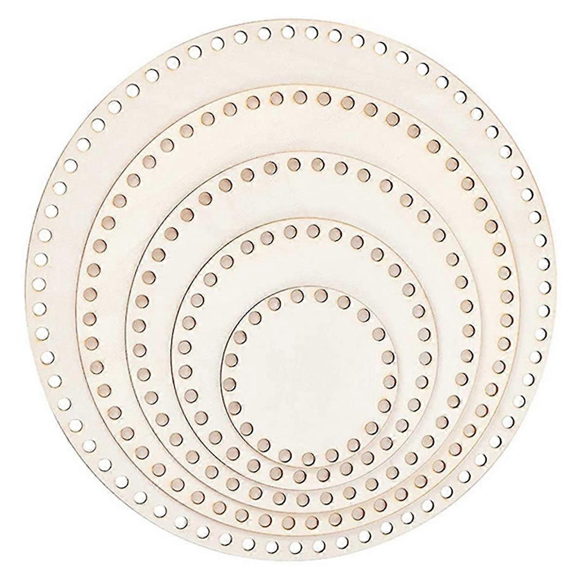 Wooden Basket Bottom, Round Circle Blank Crochet Basket Wood Base