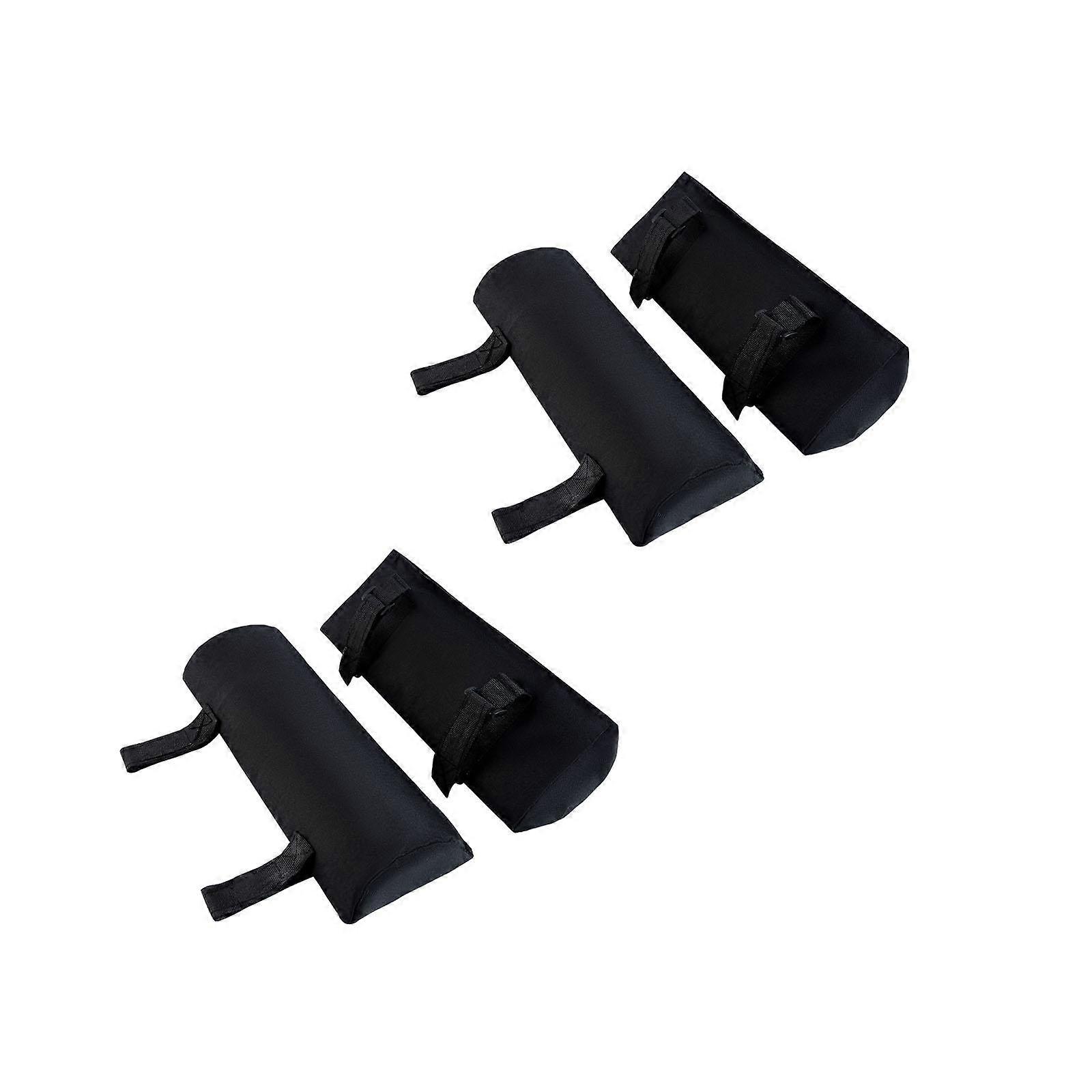 4x Black Folding Recliner Lounge Arm Cushion Padding Patio