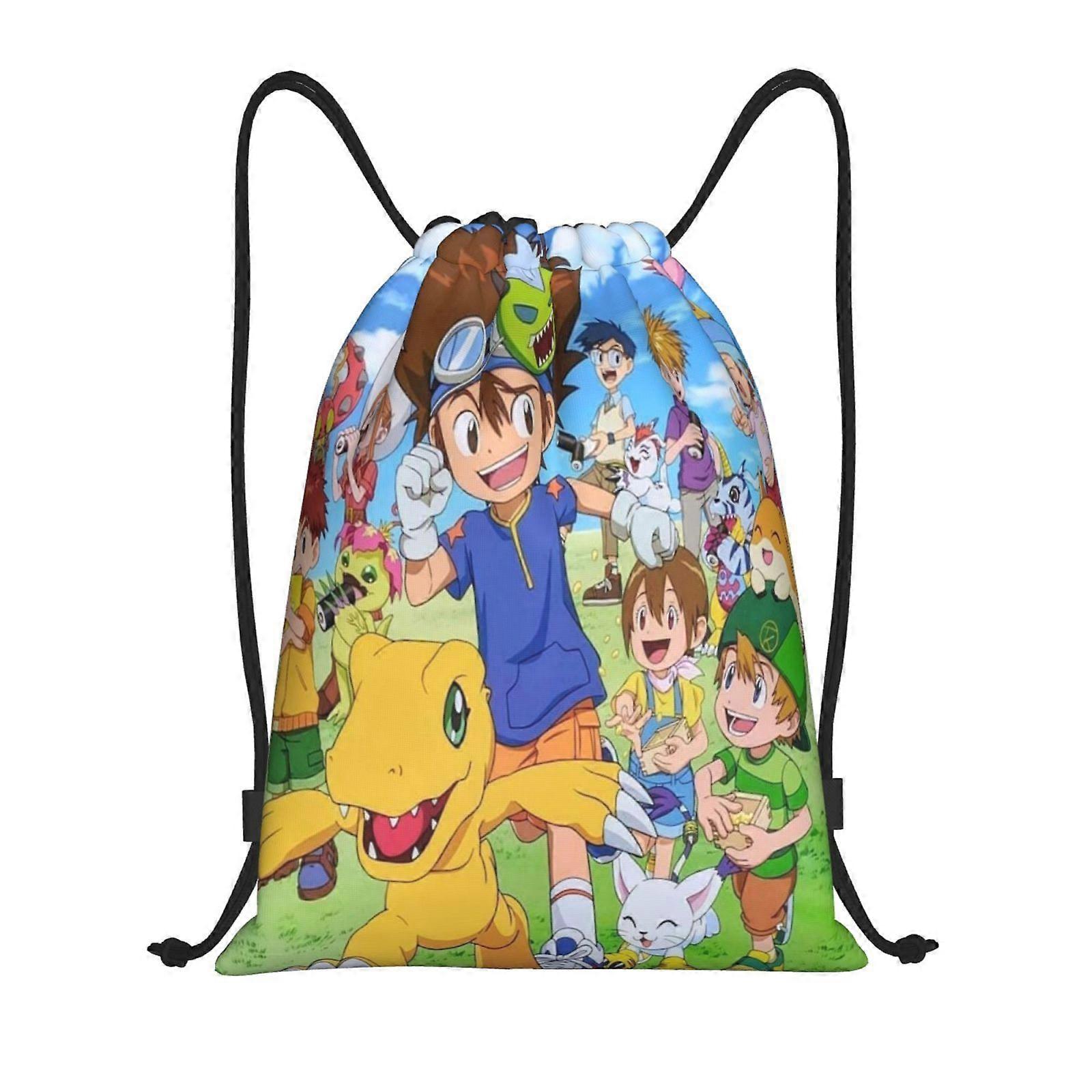 f174 Digimon Canvas double shoulder backpack easy care with classic design j174