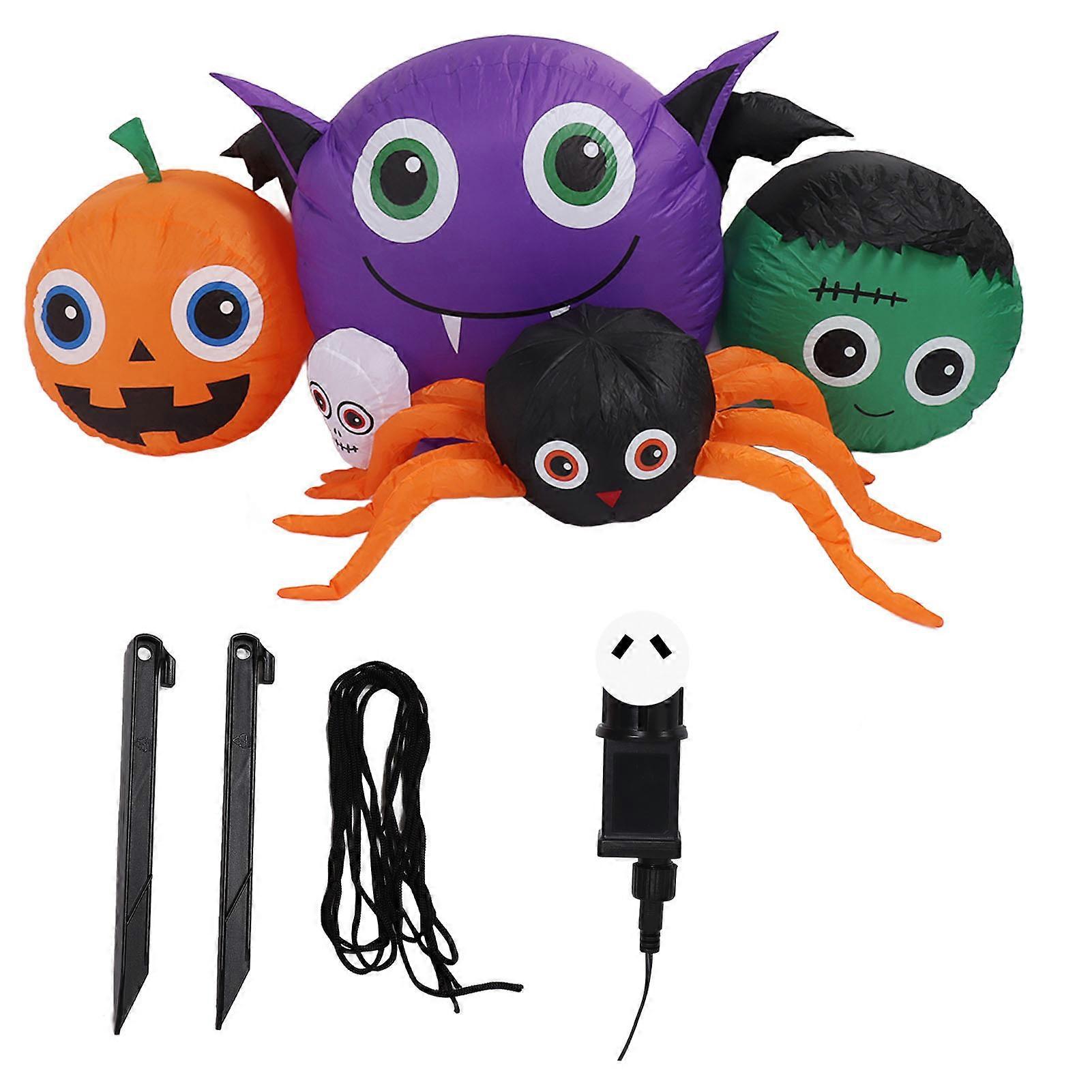 5FT Height Elf Spider IP44 Waterproof Halloween Inflatables with Built in LED Lights for Yard Garden