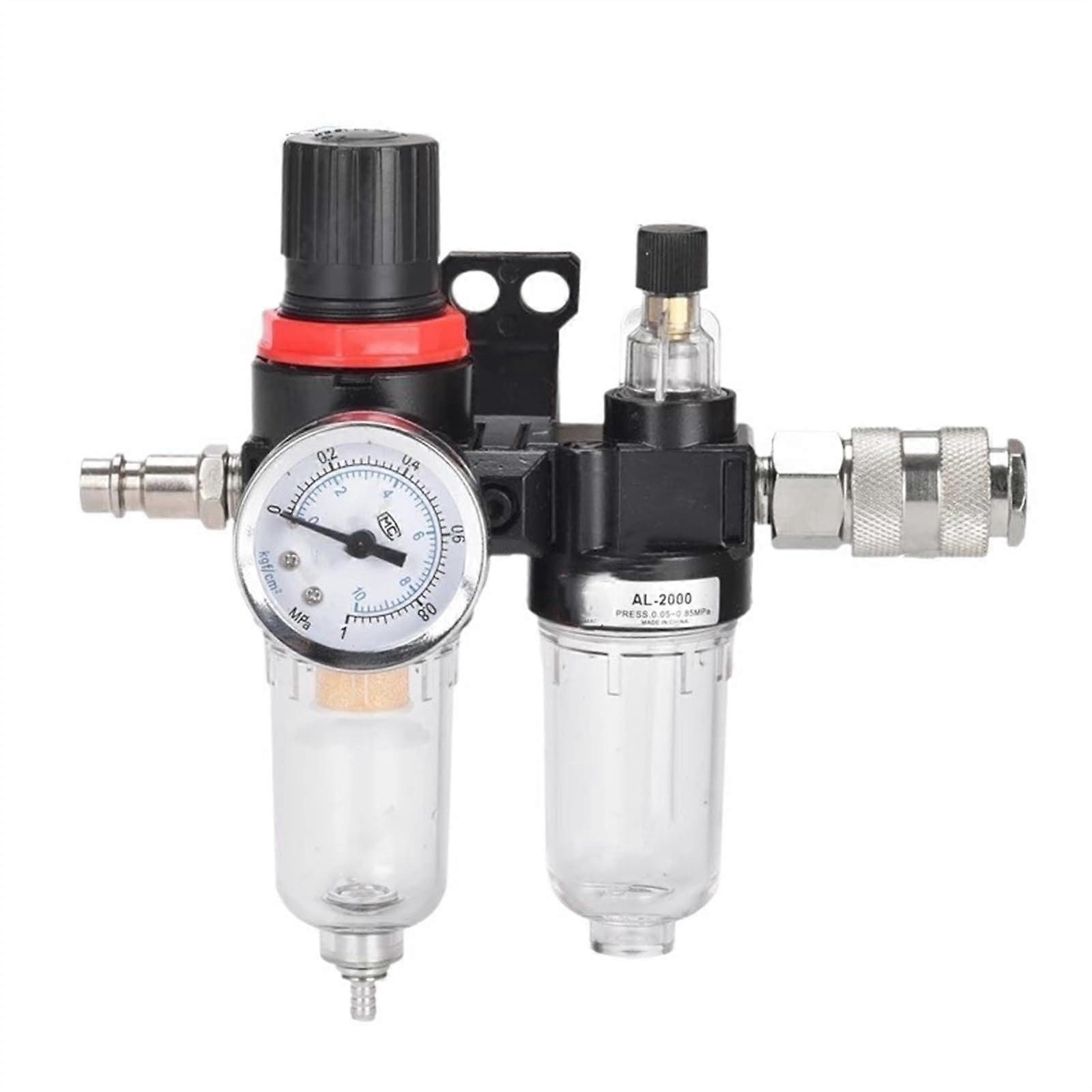 AFC2000 1/4 Air Compressor Oil Water Separator Filter Regulator Trap Airbrush Pressure Reducing Valve(AFCPC802)