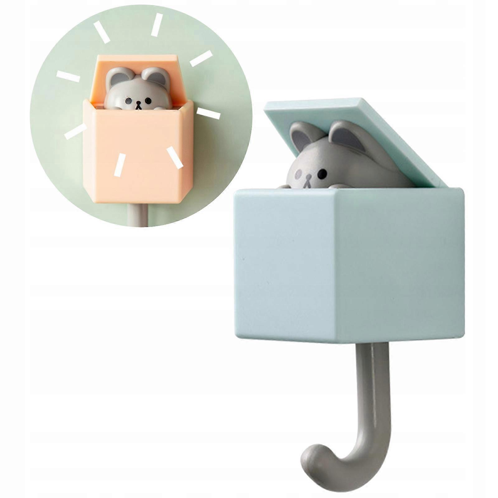 Adhesive Hooks Cartoon Animal Key Hook Coat A-bule