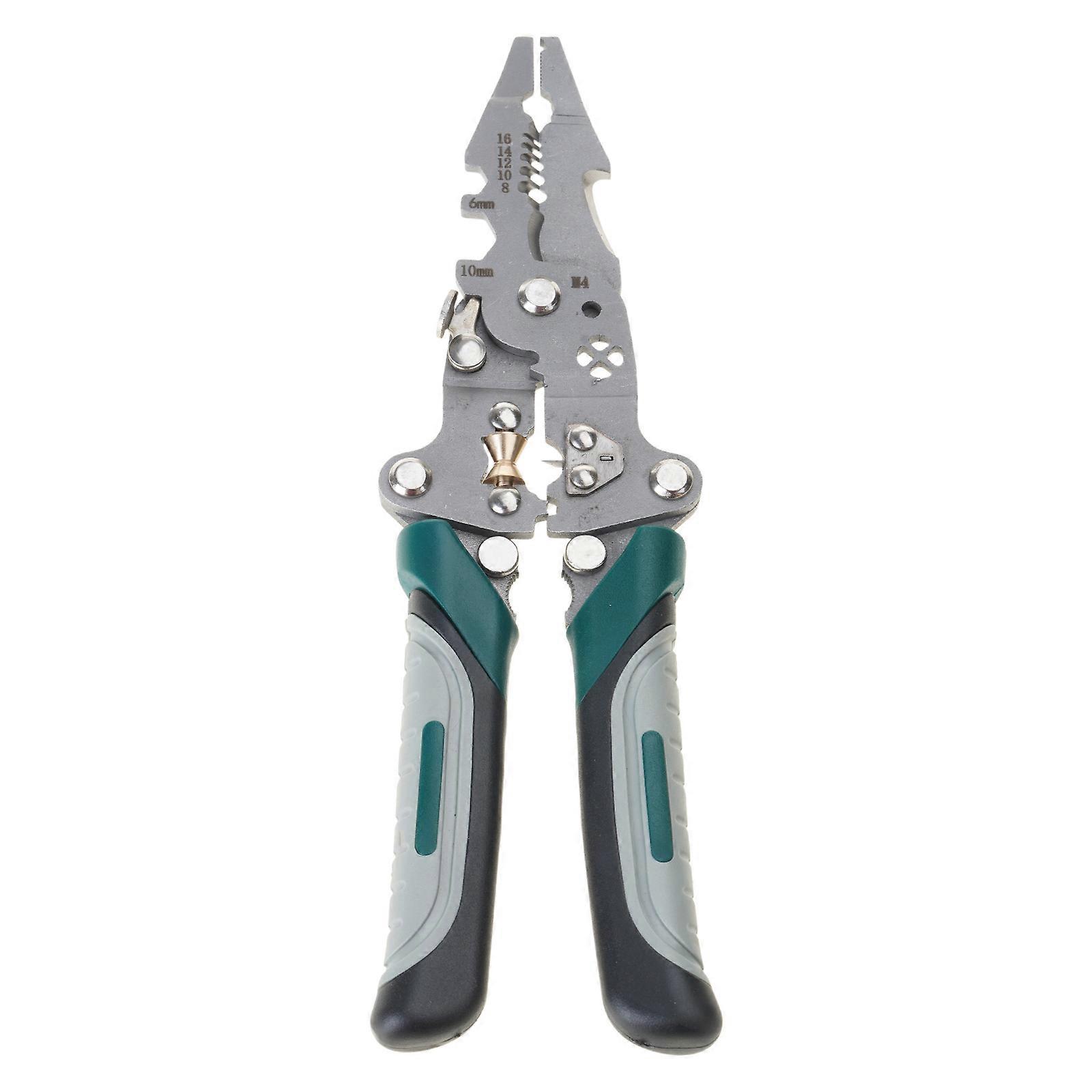 Multifunctional Folding Wire Stripper Pliers with Pulley Design Cable Cutter Crimping Tool for Multiple Hand Tool Use