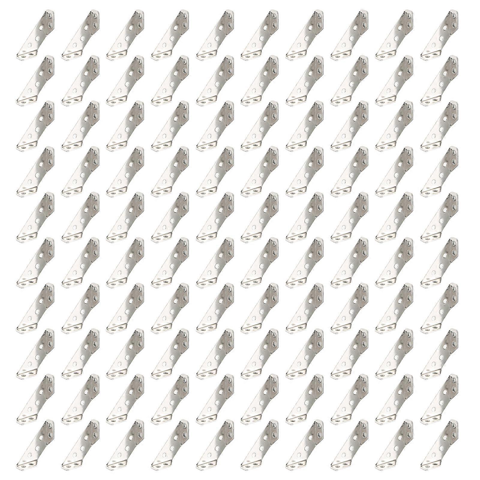 100Pcs γωνιακό στήριγμα ανοξείδωτου συνδετήρων γωνίας επίπλων για το ξύλινο ντουλάπι συρταριών εδρών επίπλων επίπλων