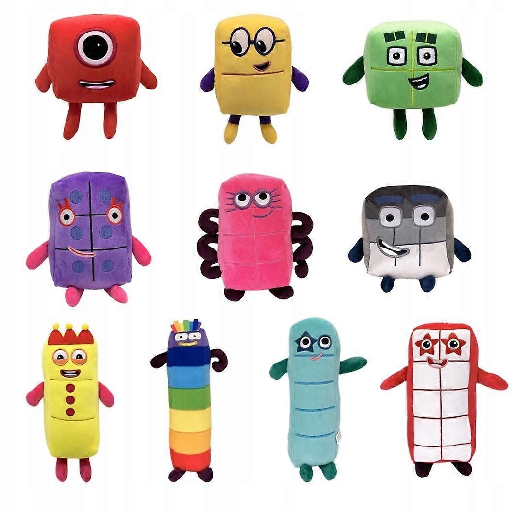 10x Numberblocks Plush Toys Animated Dolls