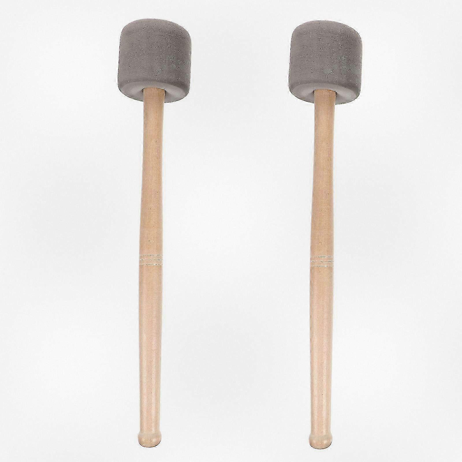 2pcs Foamed Big Drum Hammer with Wood Handle for Percussion Bass, Suitable for Certain Brands