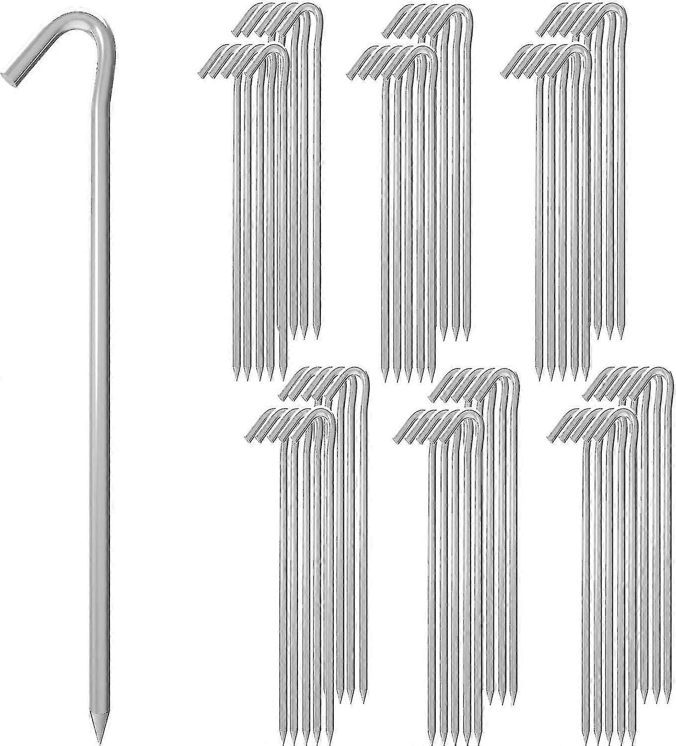 9" Tent Stakes Inflatable Stake 30 Pack, Heavy Duty Galvanized Metal Tent Pegs Garden Staples Ground