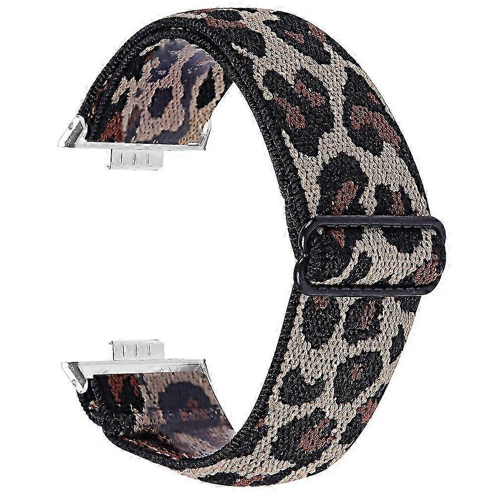 For Huawei Watch Fit 3 Nylon Watch Strap Pattern Print Adjustable Elastic Wrist Band