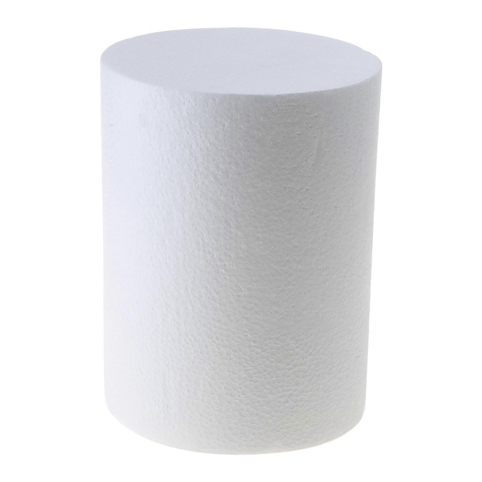 Cake Dummy Round Straight Edge Polystyrene Smooth Surface Easy to Cover with Fondant or Buttercream for Creating Cake M