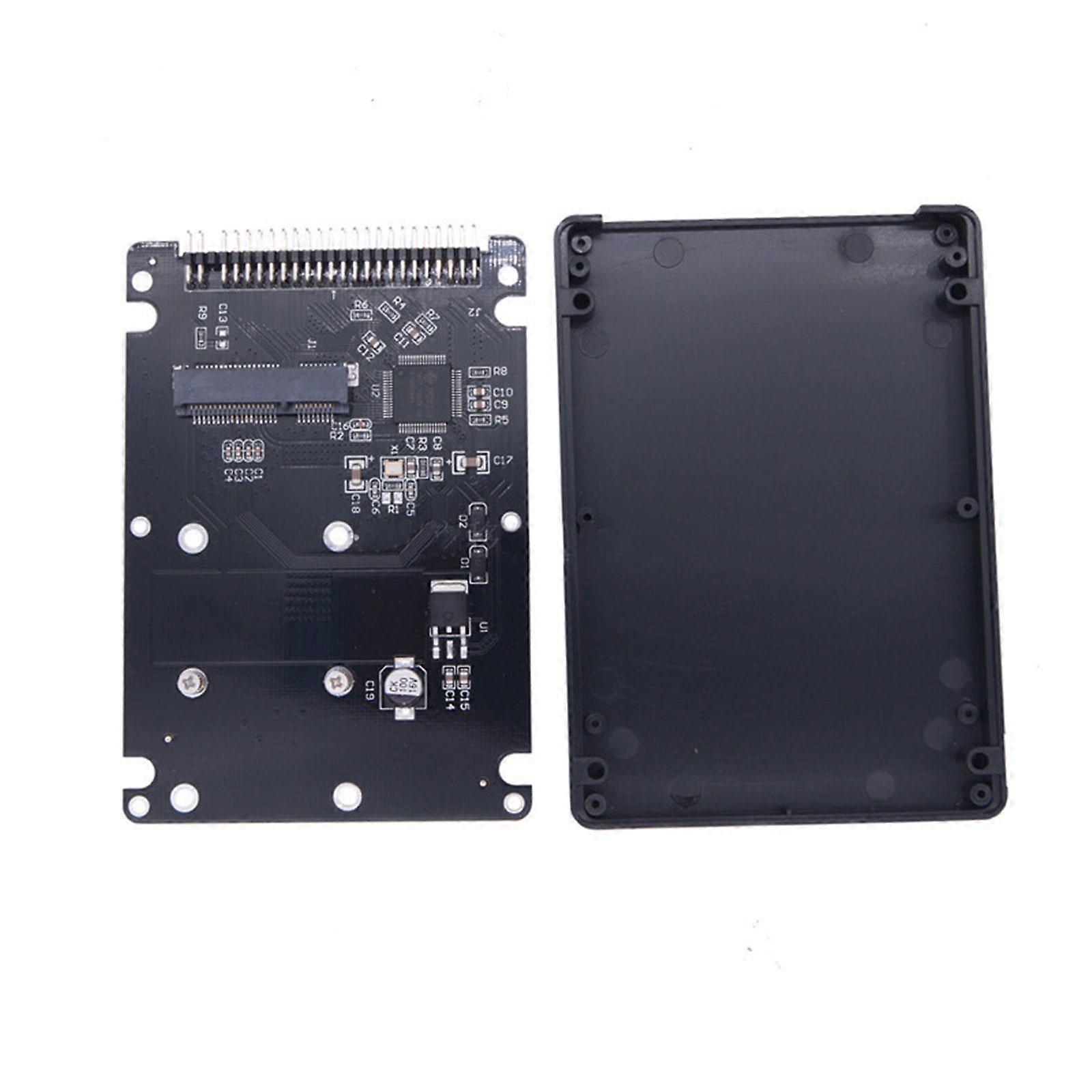 mSATA to IDE Enclosure Case Box mSATA to 2.5" IDE HDD SSD Adapter Converter Card and Box Kit  Black