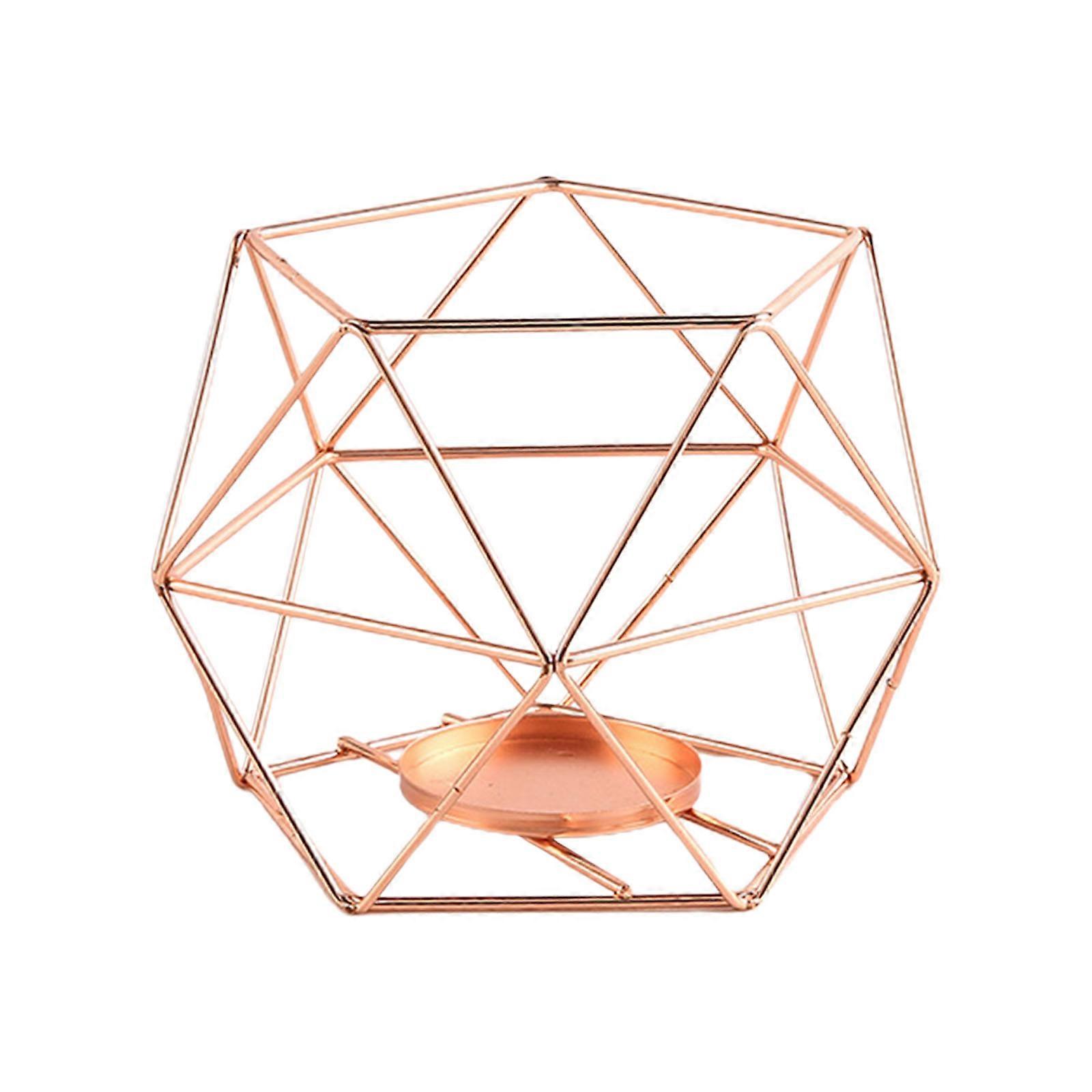 Metal Tea Light Candle Holder Hollow Geometric Tealight Holders Candle Stand for Wedding Birthday Party Centrepieces Tables Decor Description：  Rose