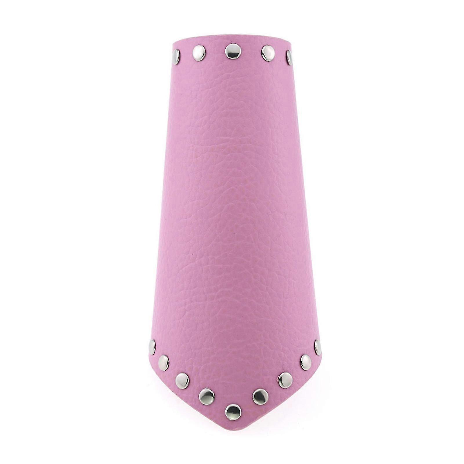 Medieval Armor Men Cosplay Arm Warmers Lace up Vintage Pirate Knight Gauntlet Wristband Bracer Adjustable Accessories Pink