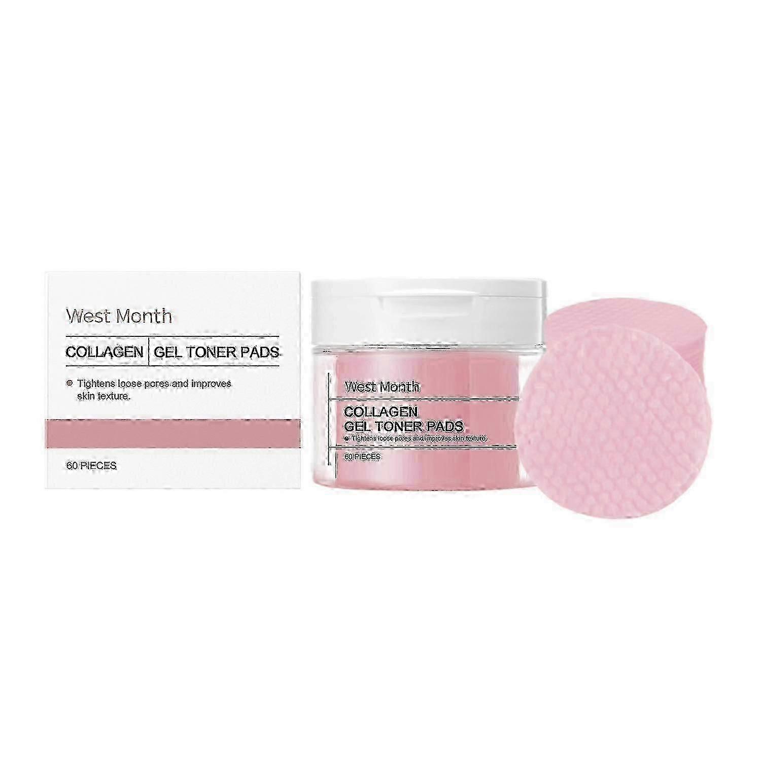 West&Month collagen cotton pads for face brightening, moisturizing, gentle skin care, elasticity enh