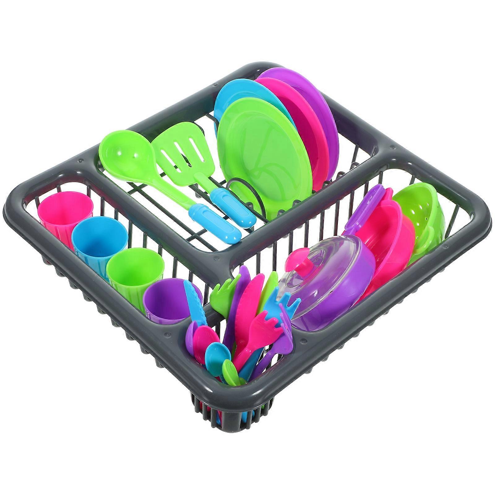 Plastic Kitchen Kit Toys for Kids with Assorted Colors Ideal for Play and Learning 1 Set 15pcs
