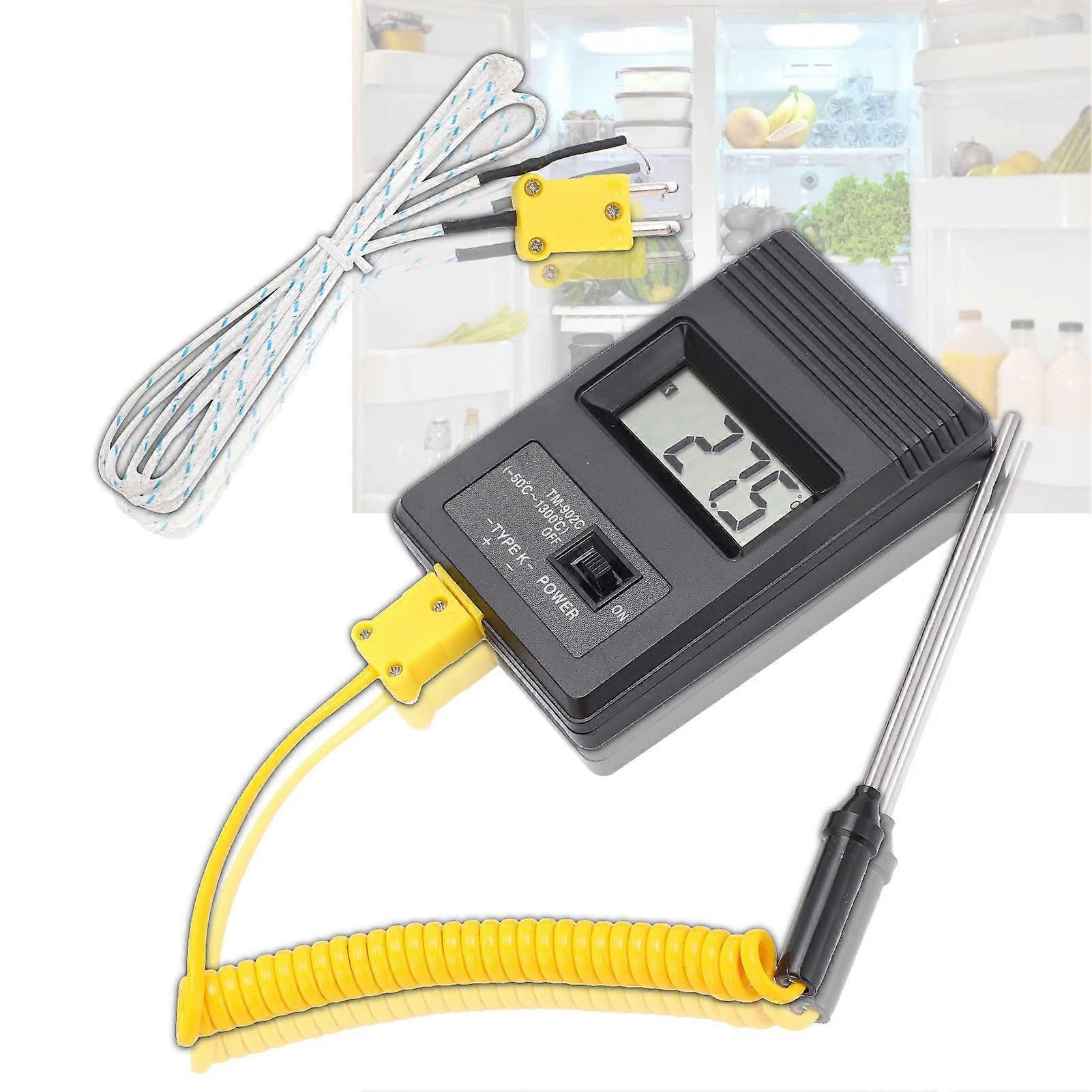 Thermometer Sensor, Digital Thermometer LCD High Precision Industrial Temperature Sensor Standard K Connection Temperature Humidity Monitor