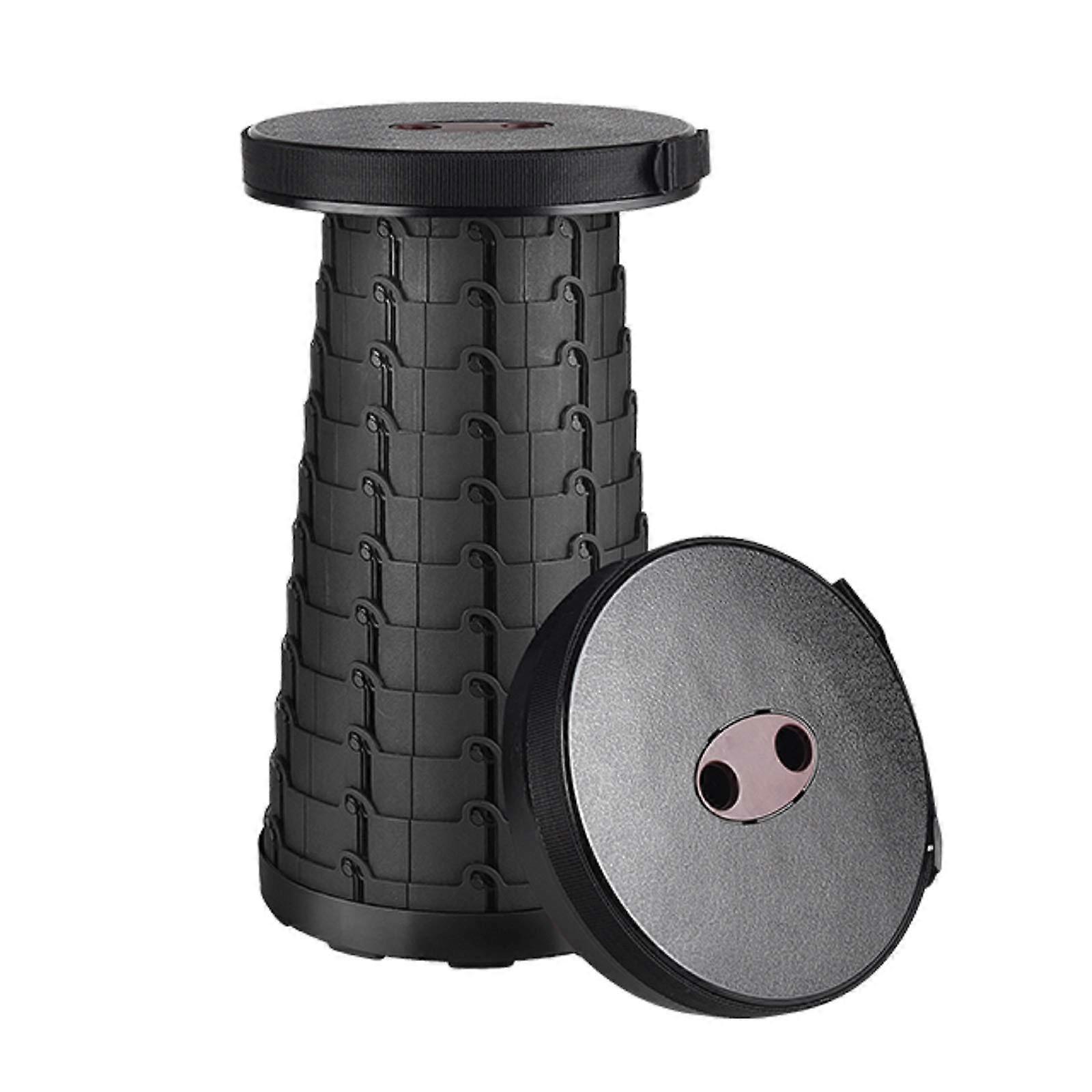 Camping Stool, Portable Telescopic Folding Stool, Lightweight Height Adjustable Outdoor Stool for Fishing and Hiking