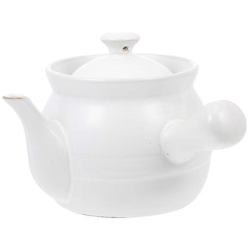 2025 24X20x17 سم طباخات بطيئة بيضاء سيراميك مواقد غاز صينية طباخ طباخ طب منزلي وعاء