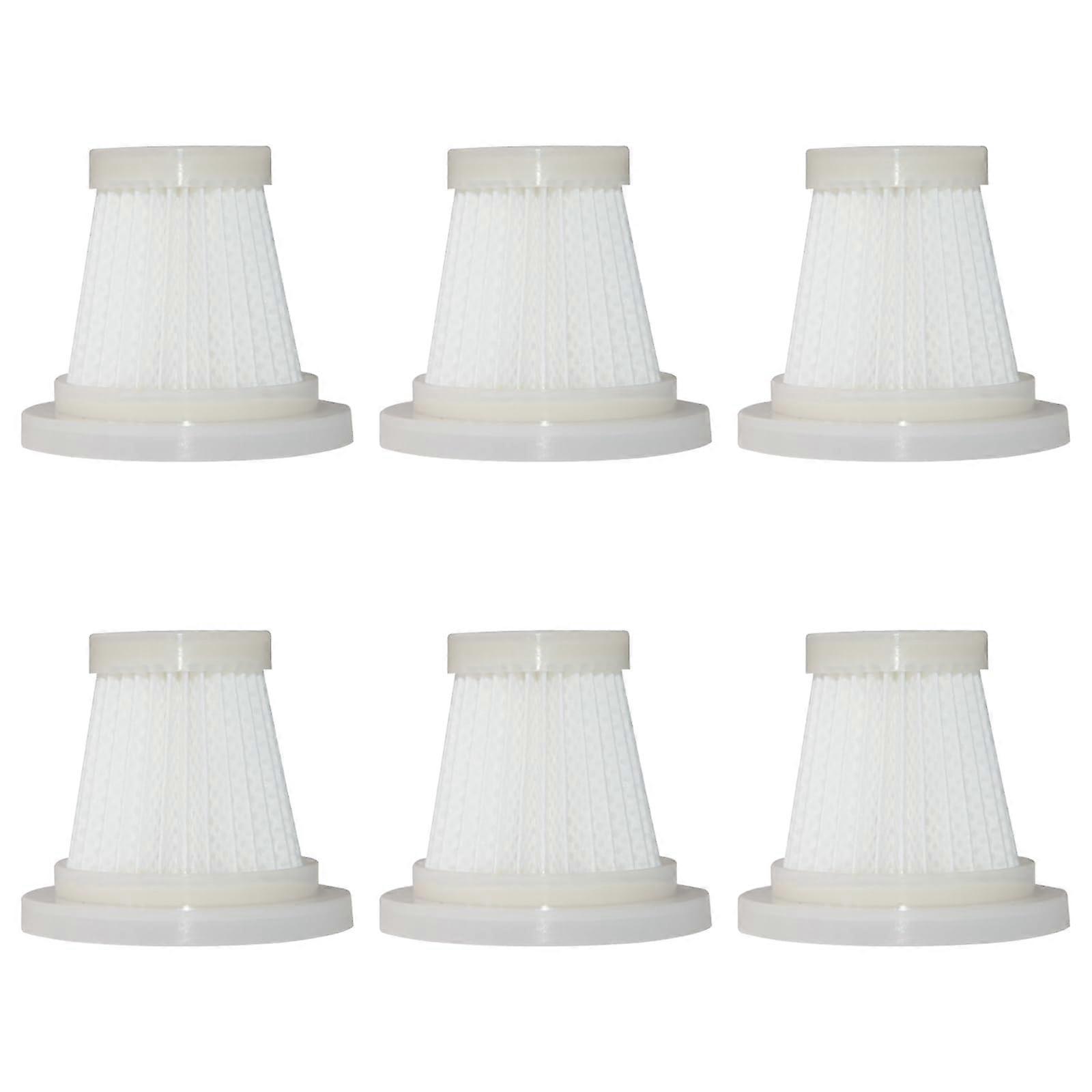 Pack of 6 washable HEPA filters for mini handheld vacuum cleaners