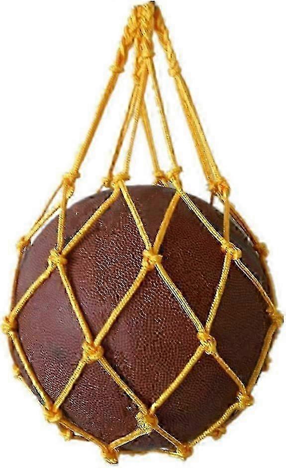 농구 네트 백 농구 백 축구 네트 백 농구 백 학생 훈련 보관 가방 휴대용 키즈 볼 백 - 옐로우