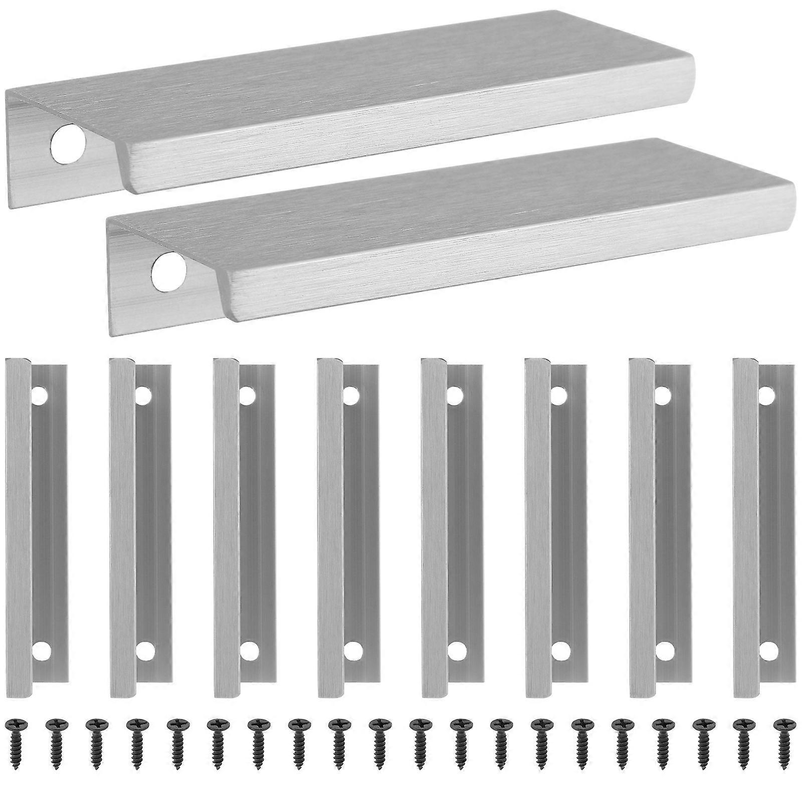 Drawer Hardware Concealed Handle Light Grey 8.00X3.00X1.50CM Sleek Lines Modern Homeowners 10Set