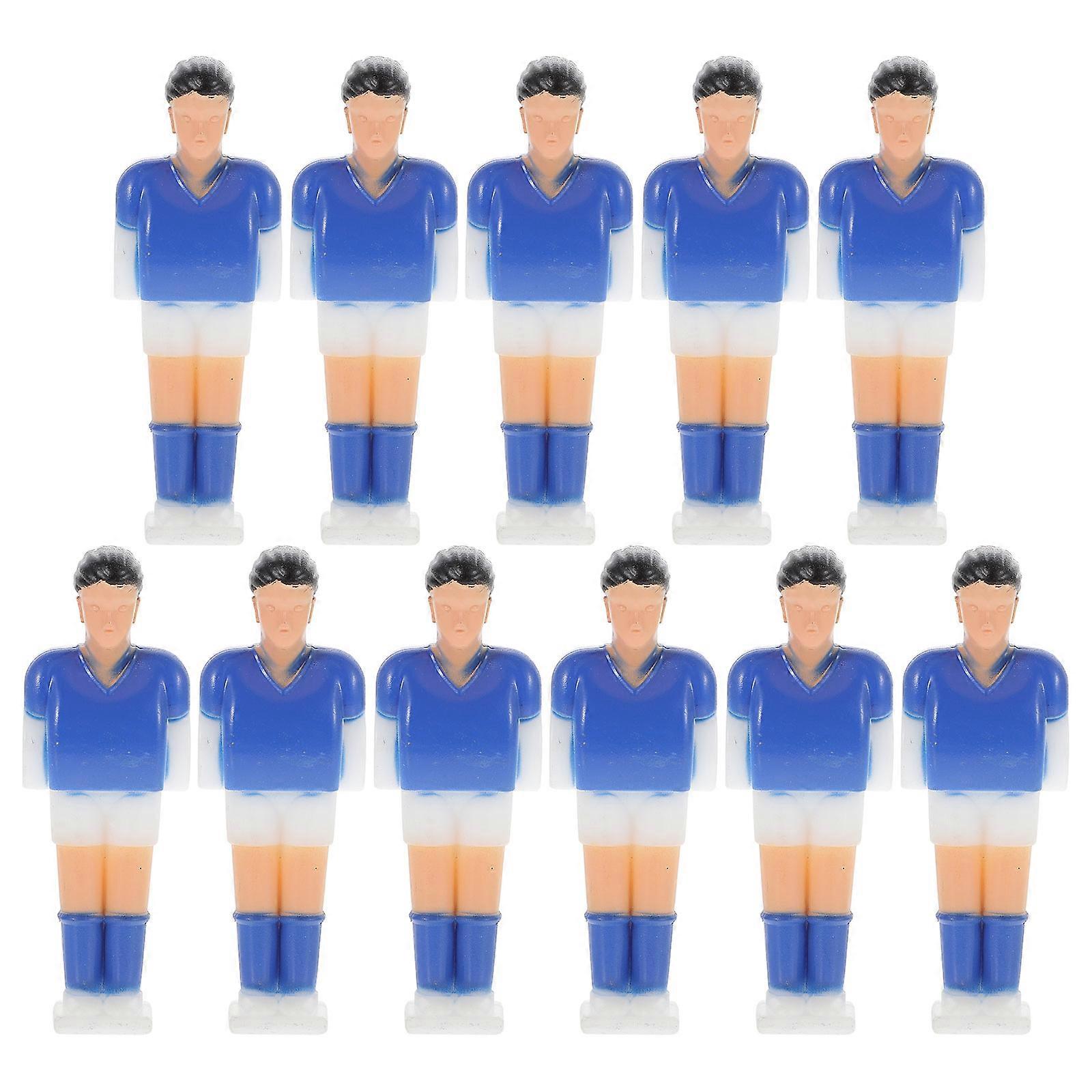 Blue Plastic Table Football Players for Playing Use Bright Colors Prime Material Not Easy to Fade and Damage 11 Pcs