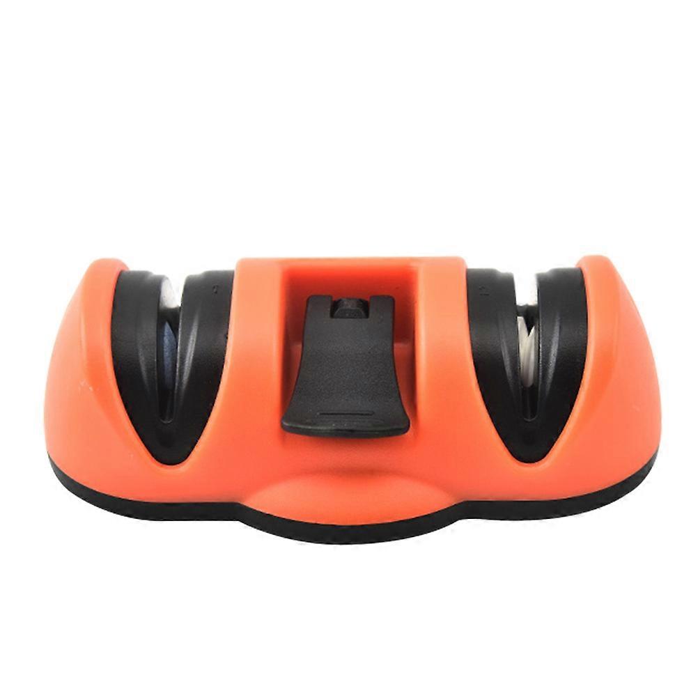 Portable Sharpening Tool Double-Groove Sharpener Home Users Stainless Steel Kitchen Use Sharpening 1Set