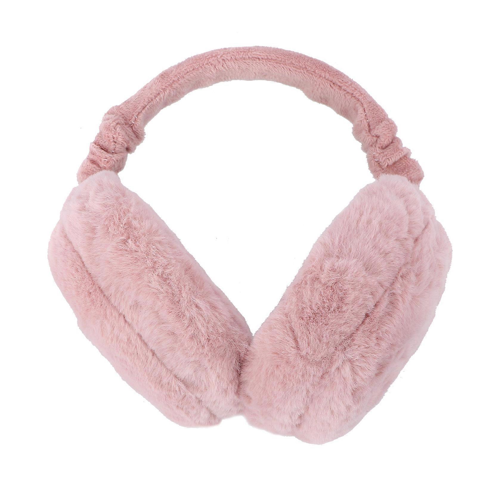 Foldable Ear Muffs Plush Material Winter Warm Ear Covers Outdoor Activities 1Set