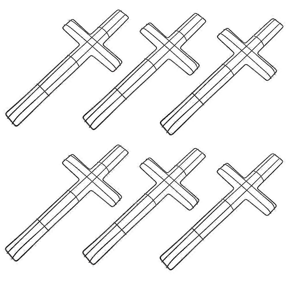 Wreath Forms For Crafts Cross Shaped Wreath Frame Terraces .00X18.00X0.10CM DIY Base 6Pcs