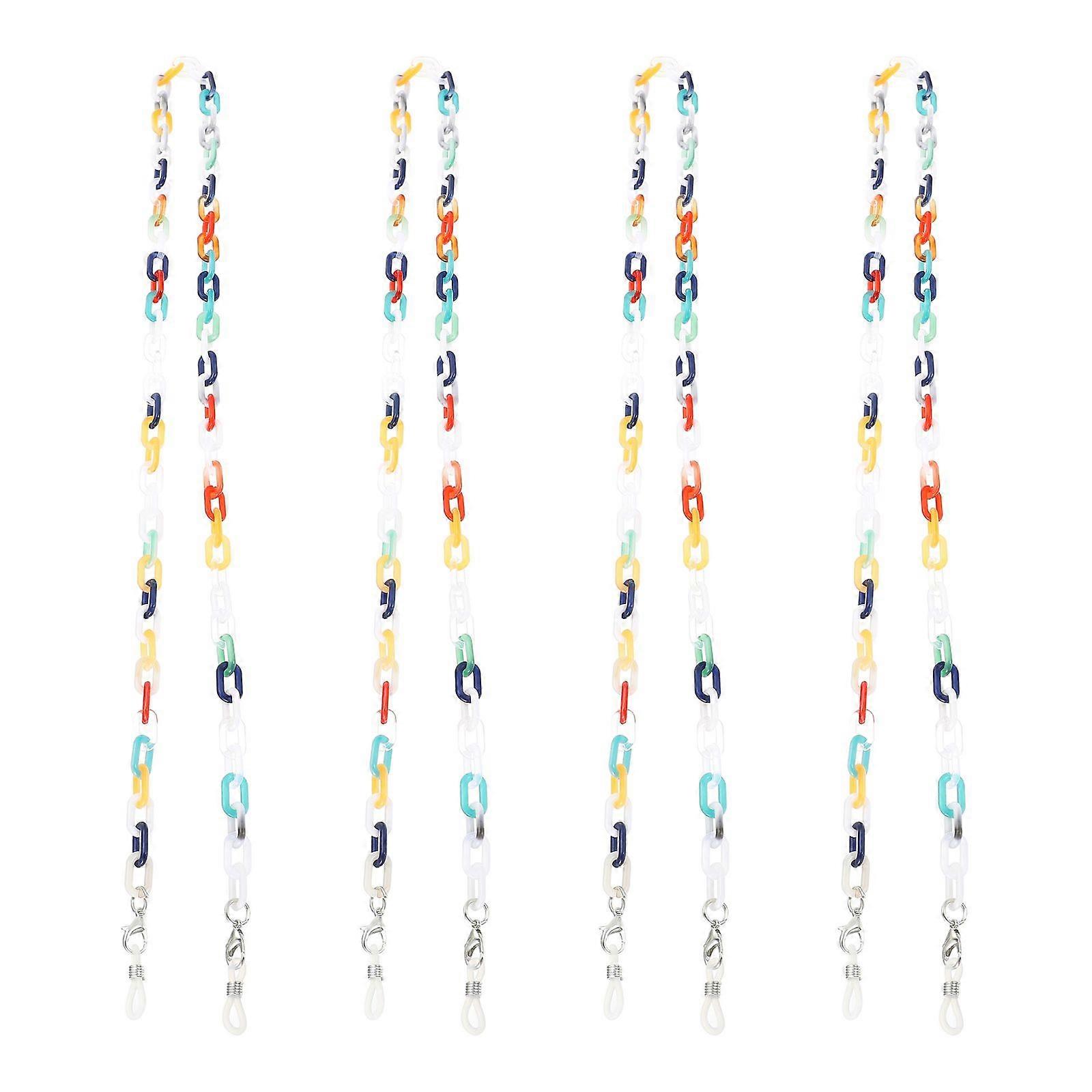 Adjustable Neck Lanyard For Face Mask Outdoor Activities Kids Eyeglass Chains 4Pcs