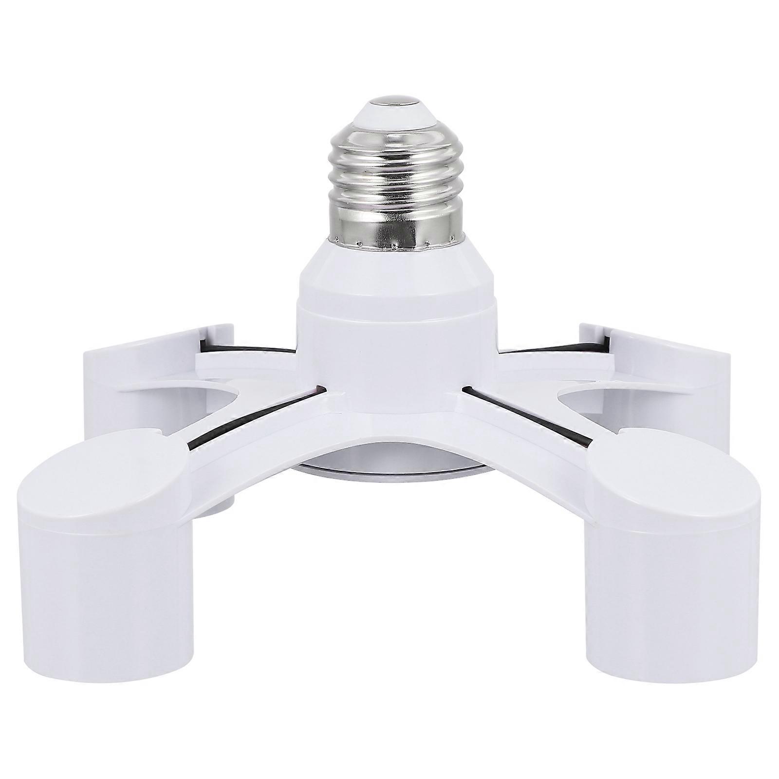 Lightbulb Plug Adapter E27 To 4E27 Adapter Fixed Head Lamp Holder Conversion For Home Lighting 1Pcs