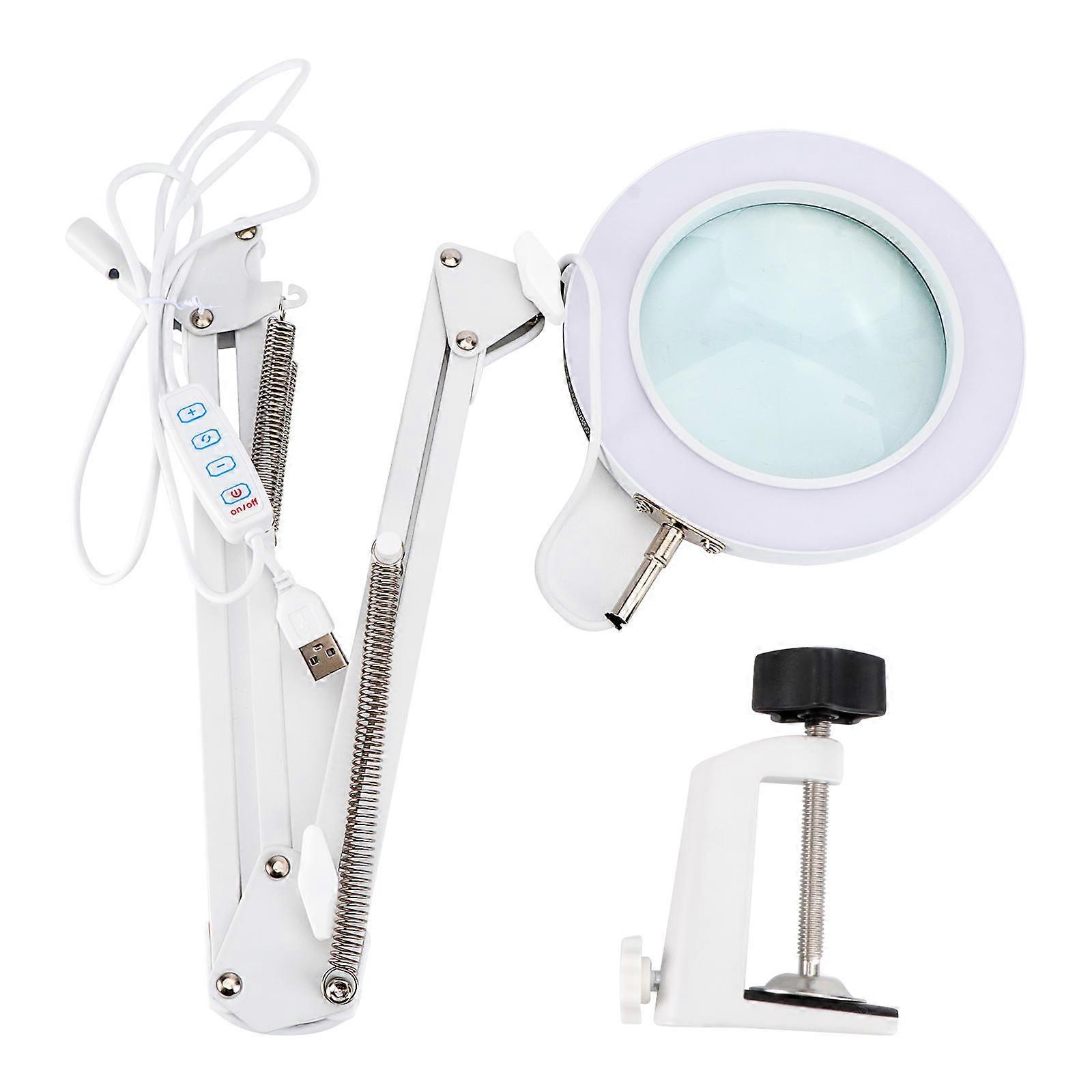 Led Work Lights For Mechanics Desktop Led Magnifier Table Lamp Welding Repair White 65x10.5x5cm Magnification 1Set