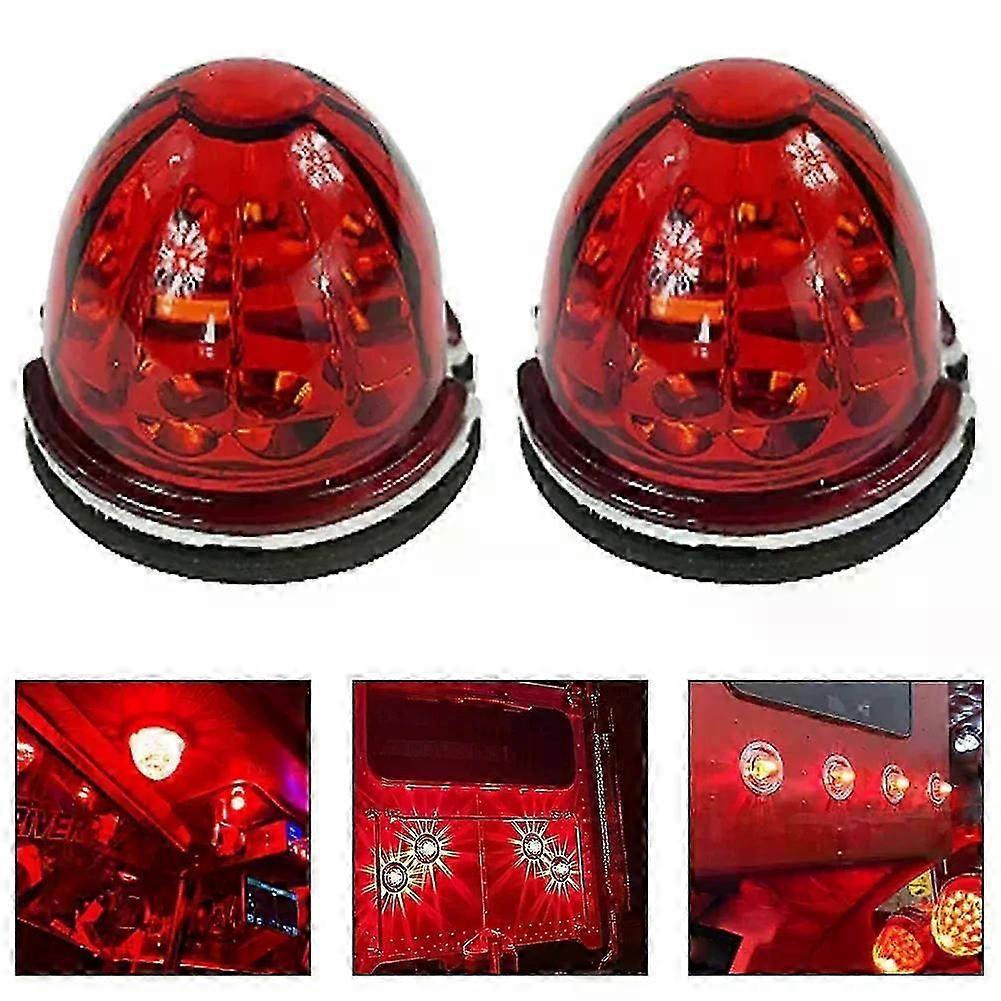 Twin Pack Of Watermelon Style Marker Lights Featuring Robust Construction And Bright Leds Compatible With Most Vehicles