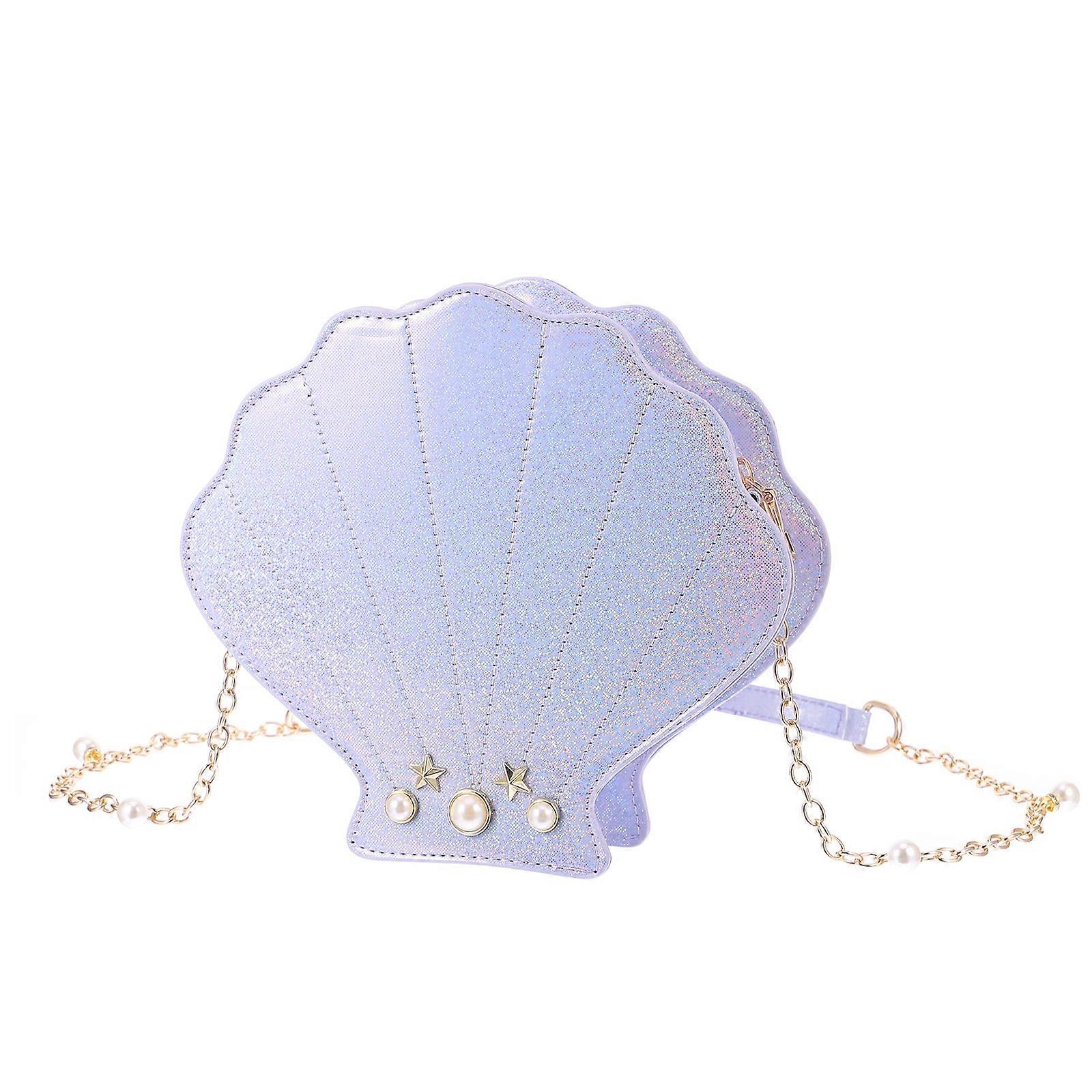 Colorful Shell Shaped Crossbody Bag for Women – Stylish PU Shoulder Bag for Beach, Party, Shopping & Daily Use – Compact Portable Design