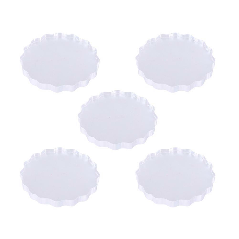 Clear Stamp Block Acrylic Seal Plates Stamping Accessories for Home Use 5x5cm Square Shape 5Pack