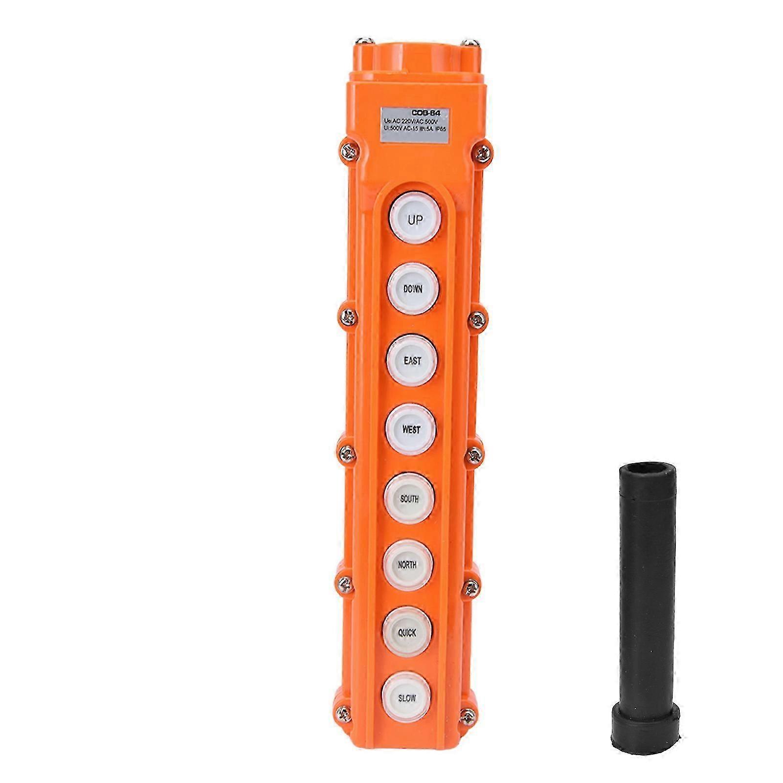 Crane Controller Hoist Remote Control Station Push Button Switch 8 Ways COB?64 220V/500V