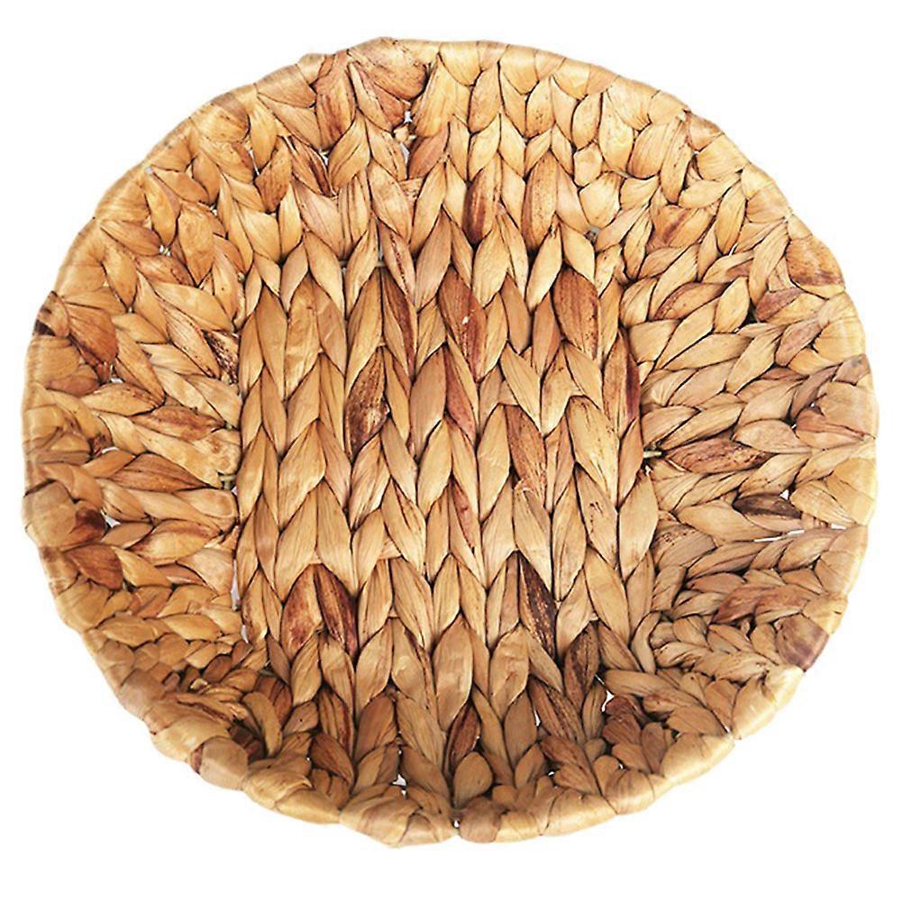 Wicker Bread Basket Portable Storage Tray for Home Use Khaki 30x18x8cm Storage 1Pack