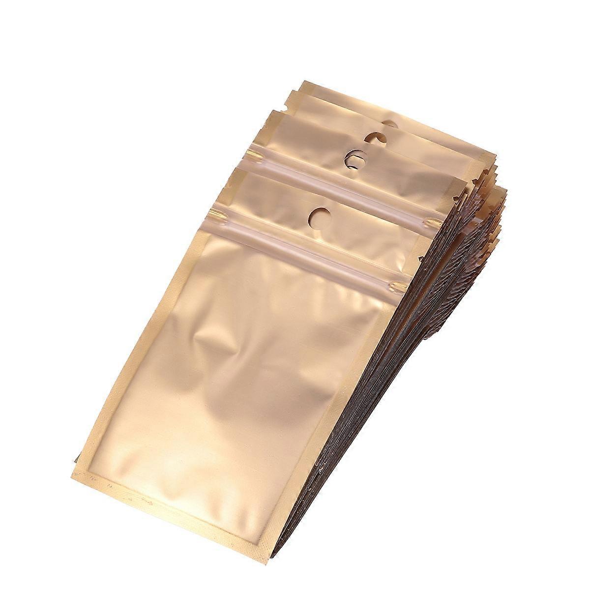 Sealable Bags For Food Aluminized Storage Pouches Golden 14x20cm Dried Fruit Packaging 100Pcs