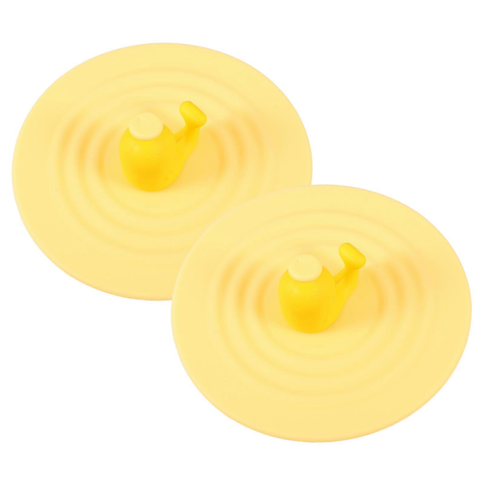 Universal Cup Lids Dustproof Seal Prevent Spilling Silicone Mug Cover 2Pcs