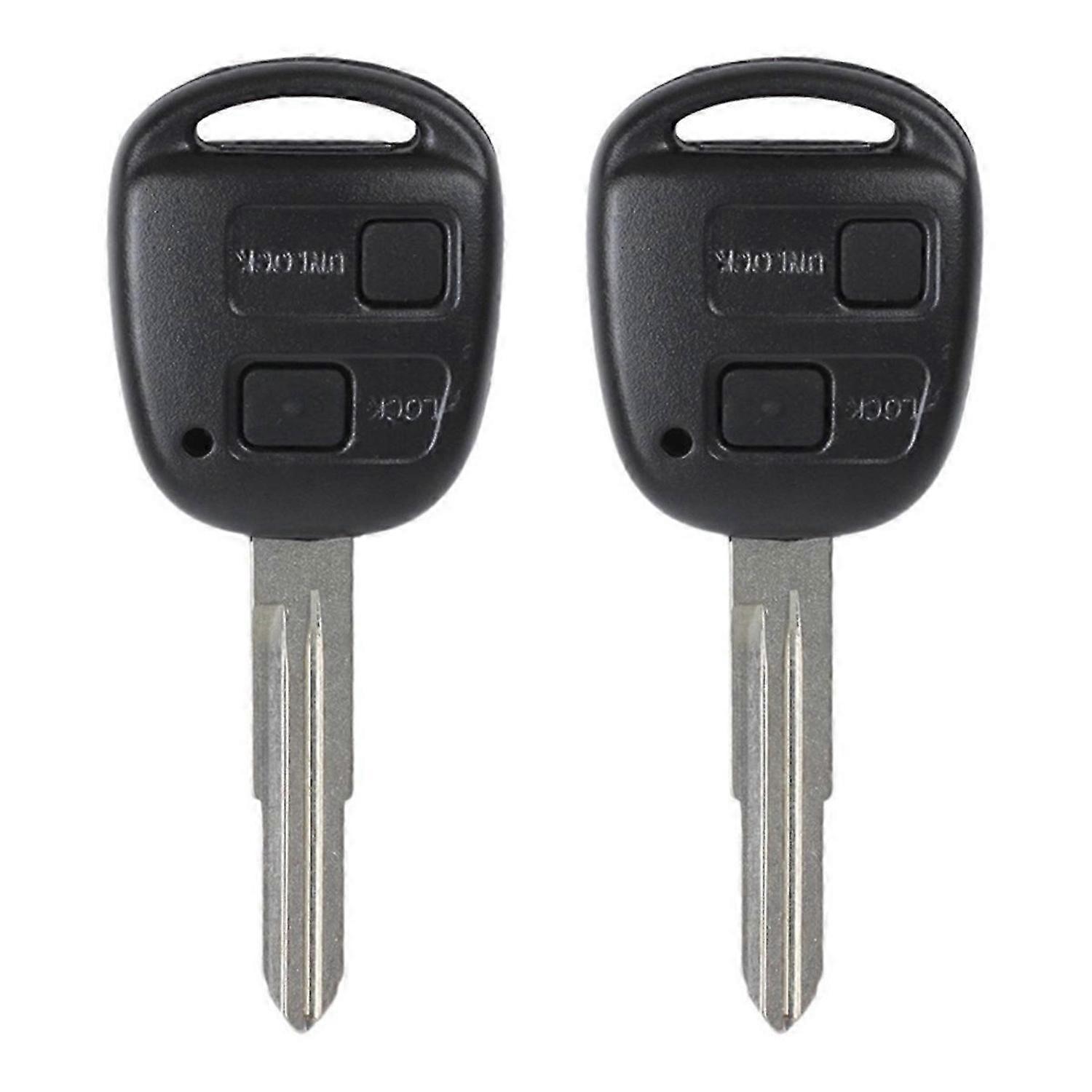 2Pcs Car 2-Button Remote Control Key Shell Mechanical Key for Overbearing