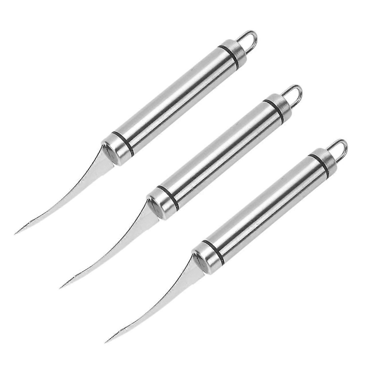 3piece shrimp deveining tool with ergonomic handle for peeling and deveining seafood