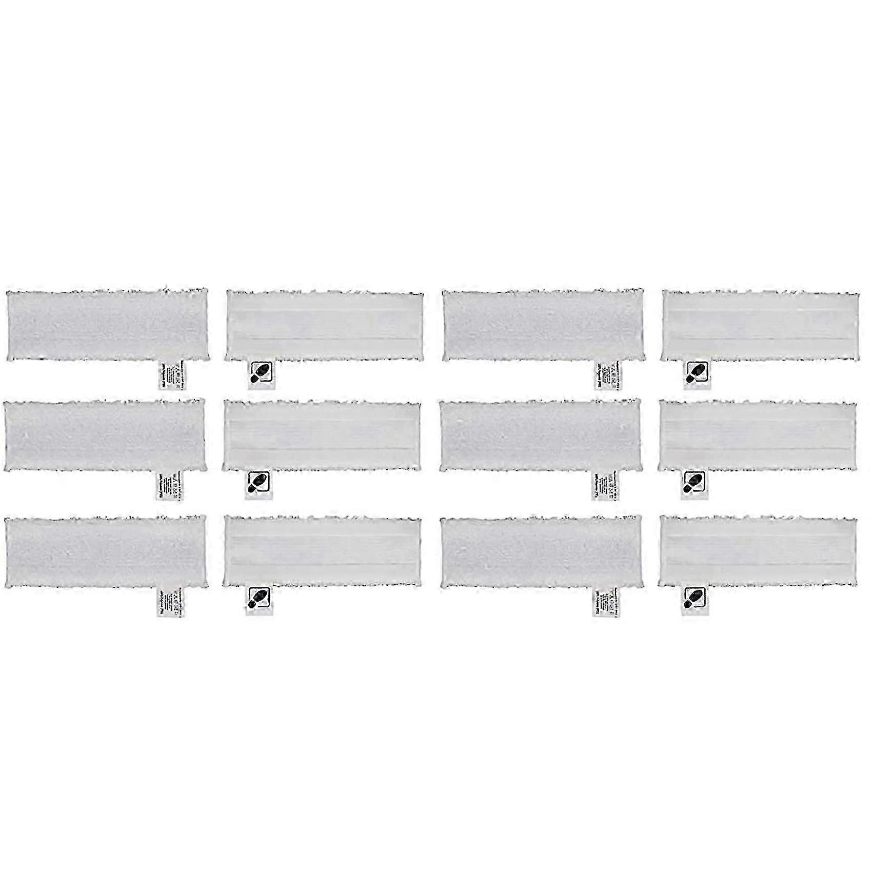 12 Stück Mikrofaser Mopp Pads für EasyFix SC 2/3/4/5 Dampfreiniger - Weißes Ersatztuch