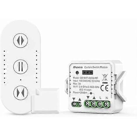 Modulo Tapparella Collegato, Con Telecomando RF, Interruttore Tapparella Collegato in Percentuale Compatibile con Alexa e Google Home