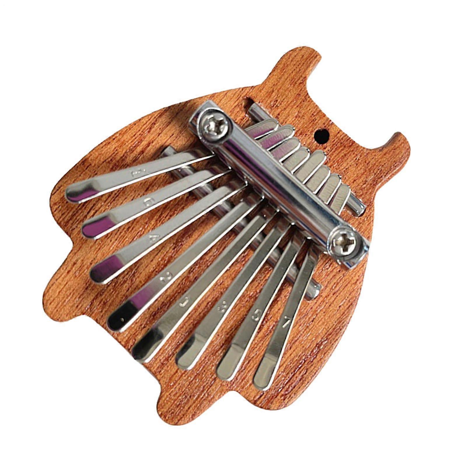 Mini Thumb Piano 8 Keys Portable African Percussion Instrument Small Idiophone for Beginners Adults Children