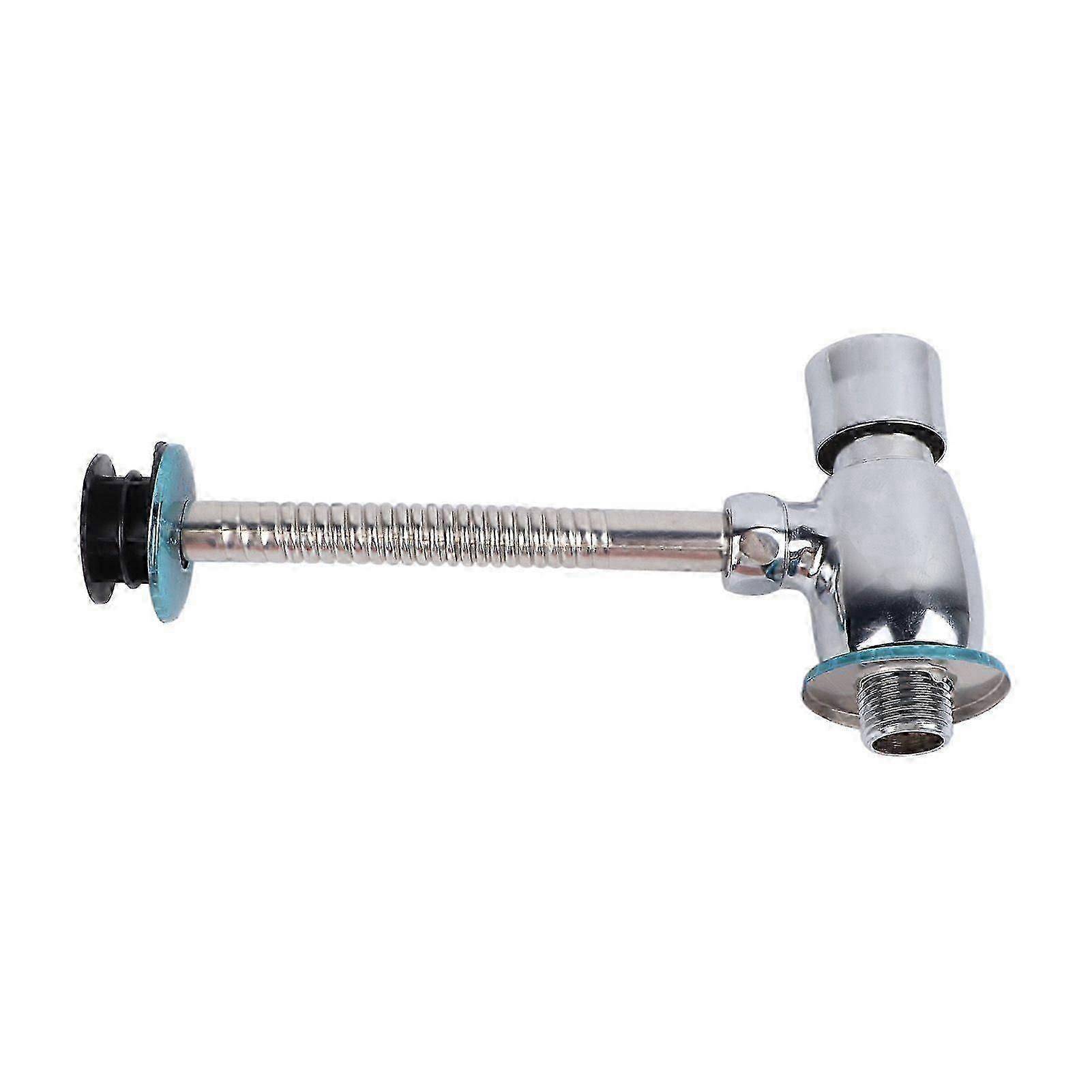 Brass Urinal Flush Valve - Manual Push Button Rust-Proof Toilet Flush Valve (Public/Bathroom Use, Durable Design)