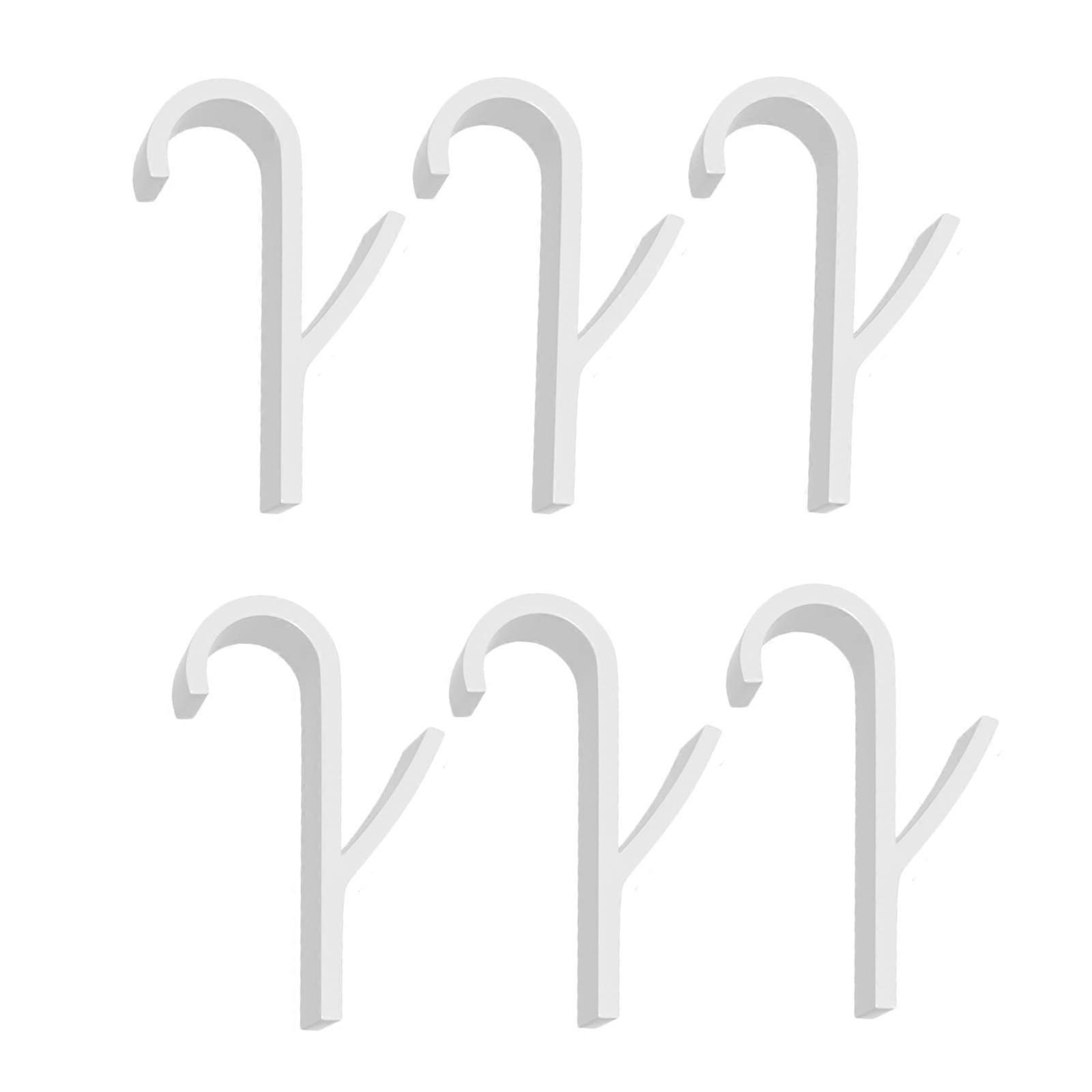 Pack of 6 White Hooks for Round Radiators, Towel Holder Clips for Standard Radiators, Radiator Accessories